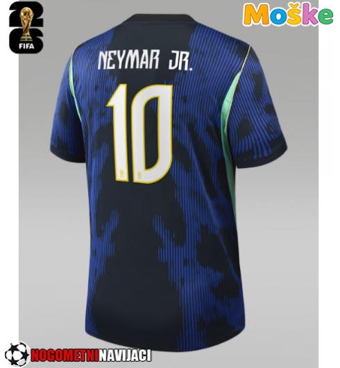 Moške Nogometnih dresov Brazilija Neymar Jr #10 Gostujoči SP 2026 Kratki rokavi Moške Nogometnih dresov Brazilija Neymar Jr #10 Gostujoči SP 2026 Kratki rokavi